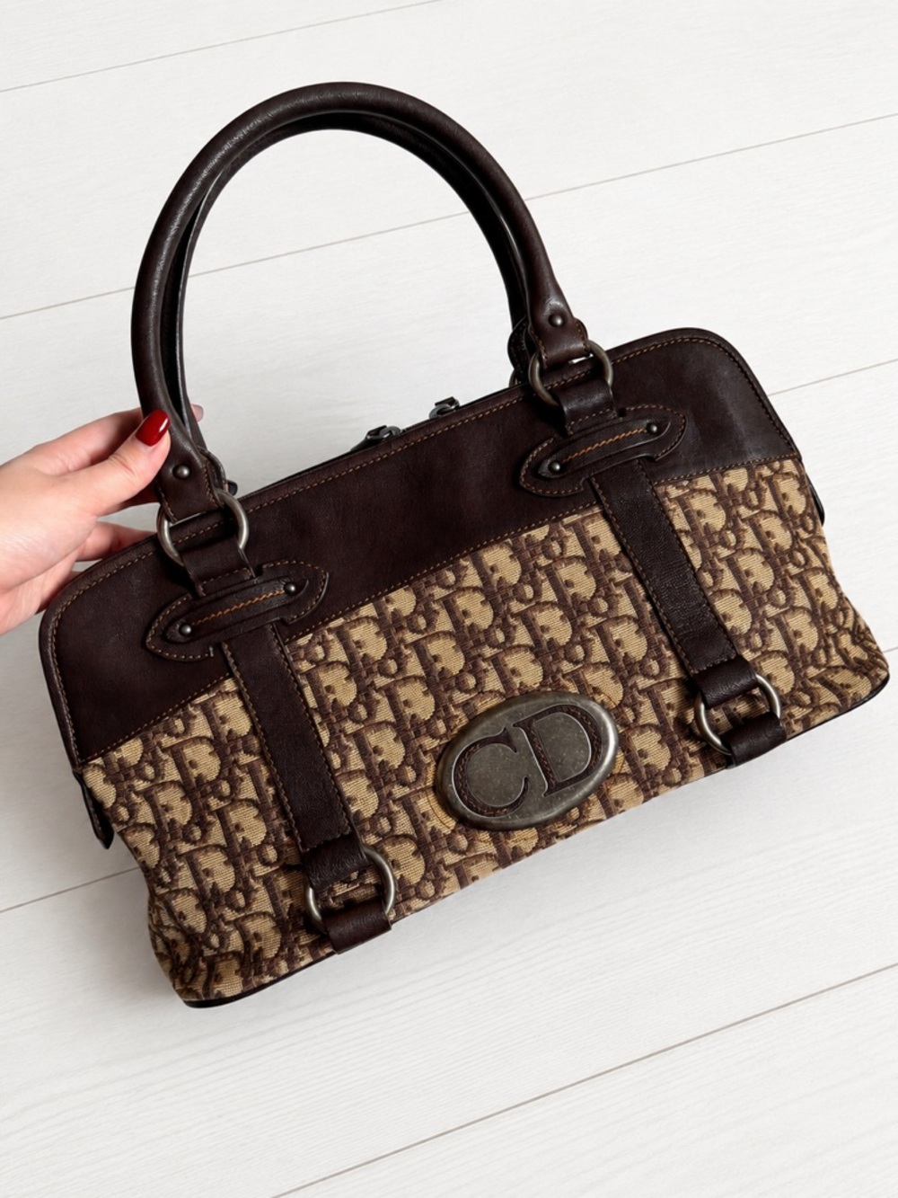 RARE Christian Dior 2006 Galliano Era CD Logo Trotter Bag